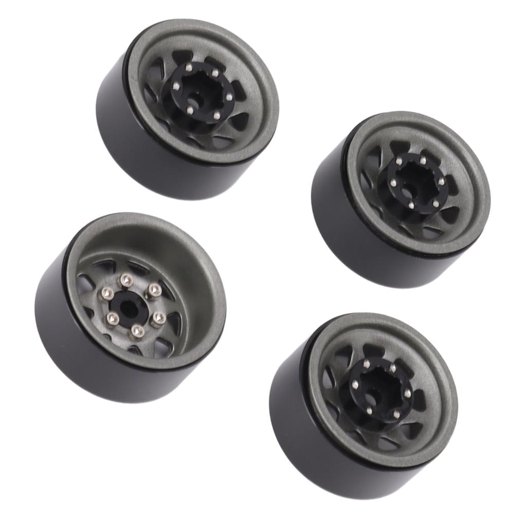 4Pcs Beadlock Wheels 1in for ATV RC Car Body Parts with Screws