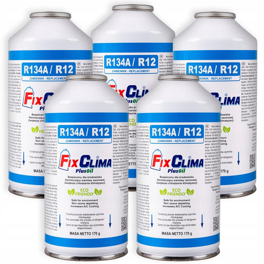 R134A Car Air Conditioning Refill Gas, Refrigerant, FIXCLIMA