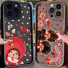 M-monchhichis-s Red Apple Doll Print Phone Case for iPhone 17 Air 16 E 15 14 Plus 13 12 Mini 11 Pro Max Liquid Silicone Cover
