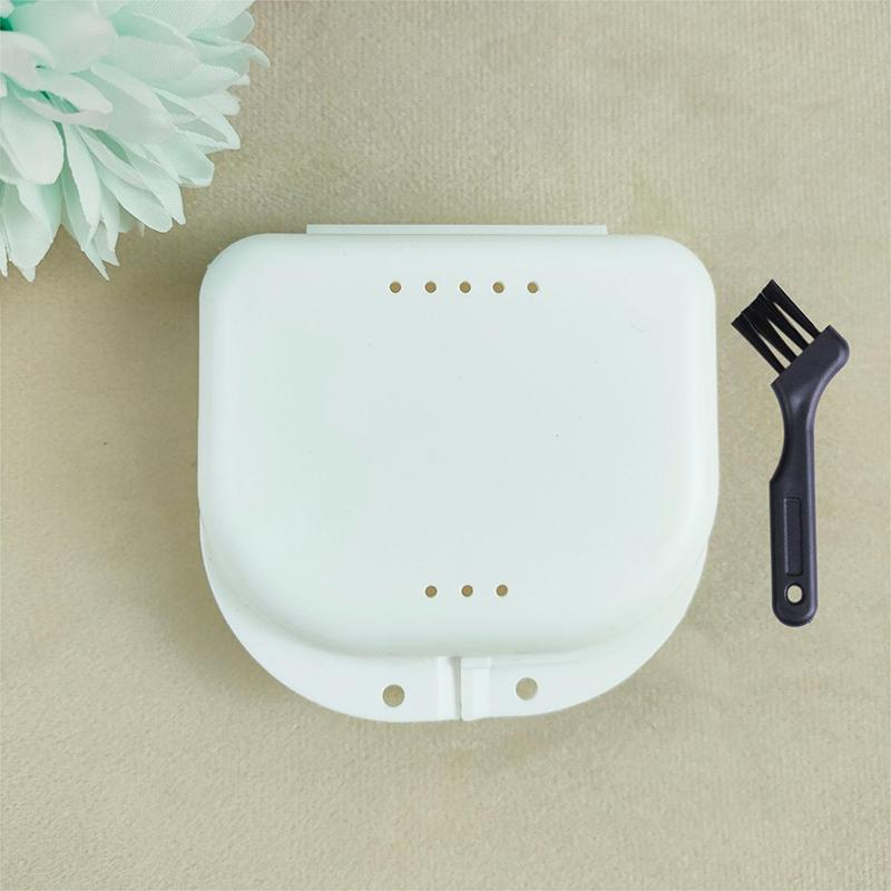 Falsche Zähne Kieferorthopädisches Etui Dentaler Retainer Mundschutz Prothesen Aufbewahrung Kunststoffbox Mundhygieneartikel Organizer Mit Bürste