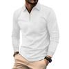 Spring/Autumn Jacquard Long-Sleeved Collared Zip-Up Men's Relaxed-Fit Casual Polo Sweatshirt