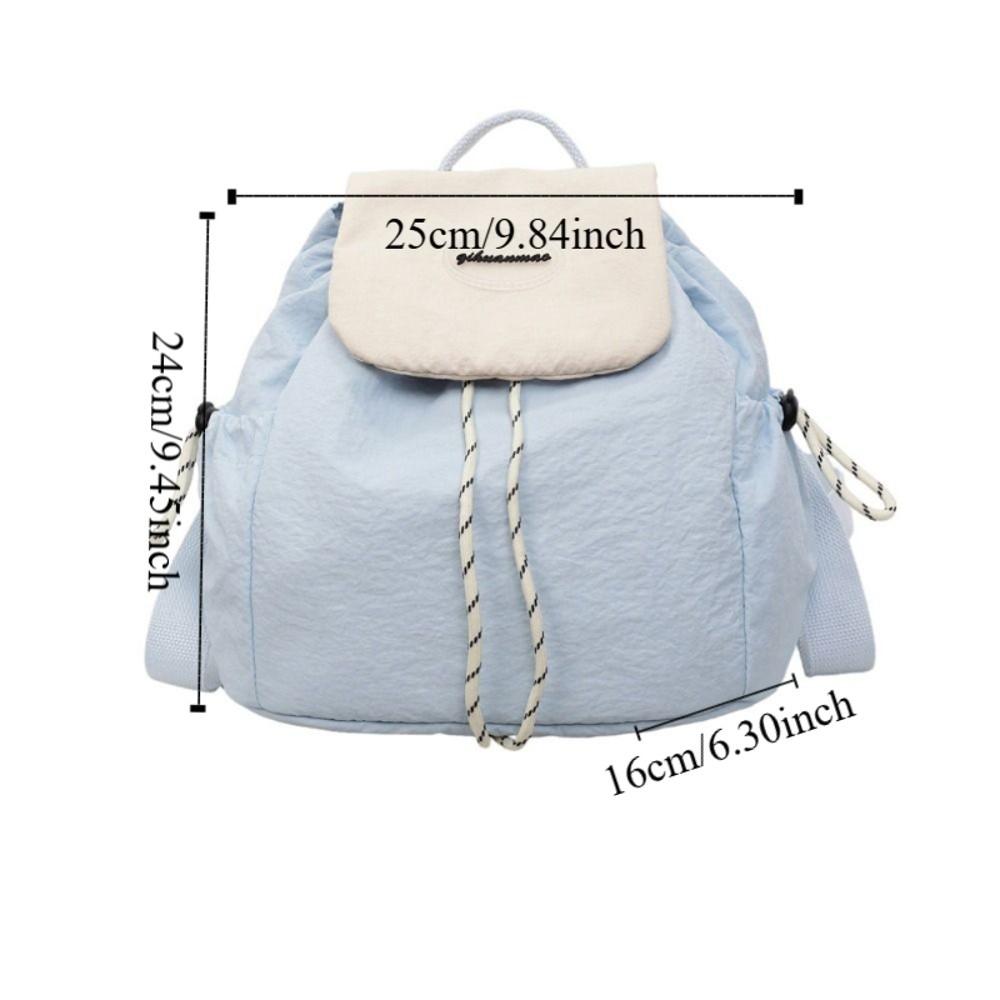 Drawstring Women Nylon Backpack Lightweight Minimalist Commuting Backpack  Travel