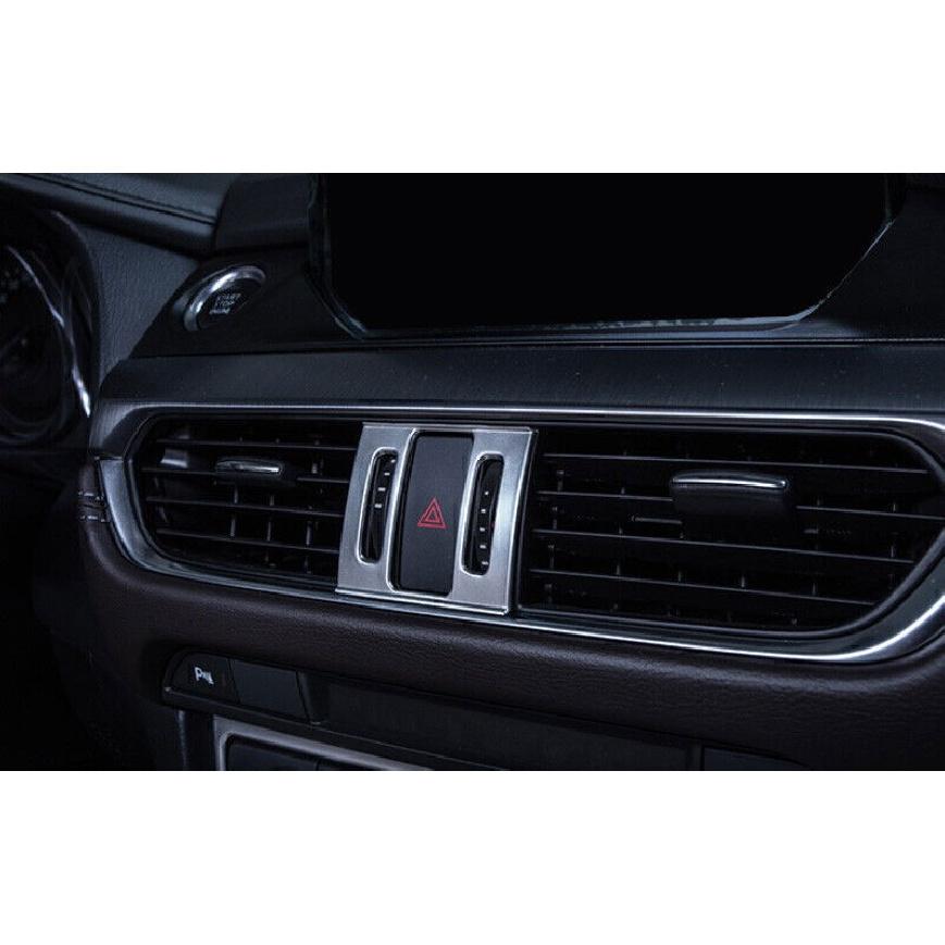 For Mazda 6 Atenza 2016-2017 Matte Silver Emergency Light Switch Panel Trim 1PCS