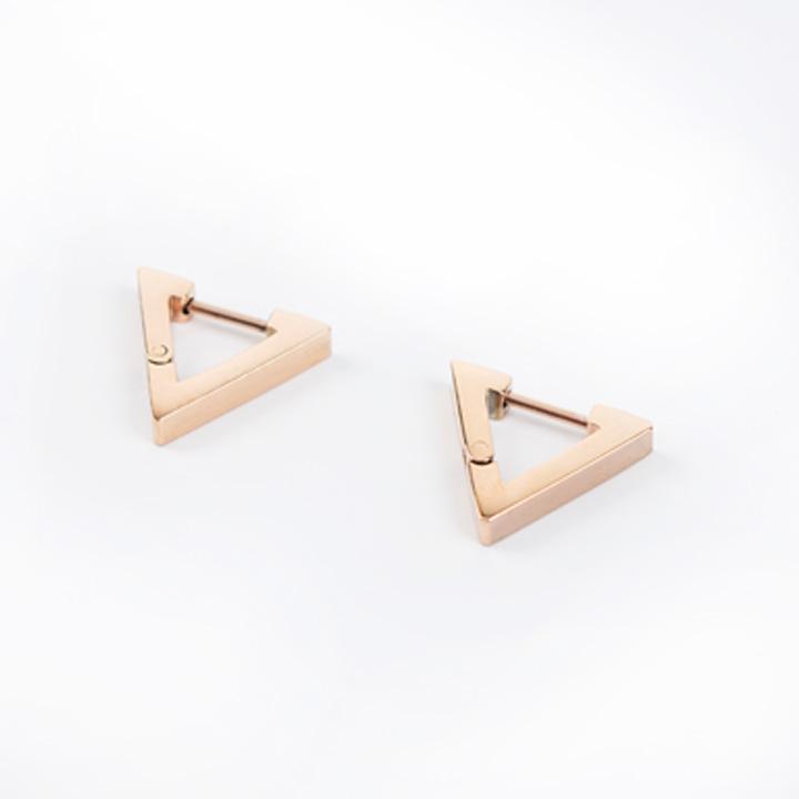Glory_Arden [Unisex] Surgical Steel One-Touch Triangle Earrings / Gte-102