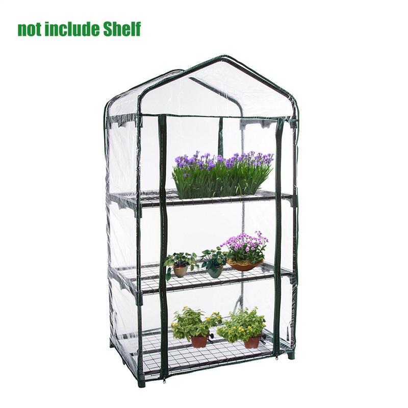 Garden House Mini Portable Garden Green House Warm Greenhouse Flower Plants Green House PVC Cover Without Iron Rack