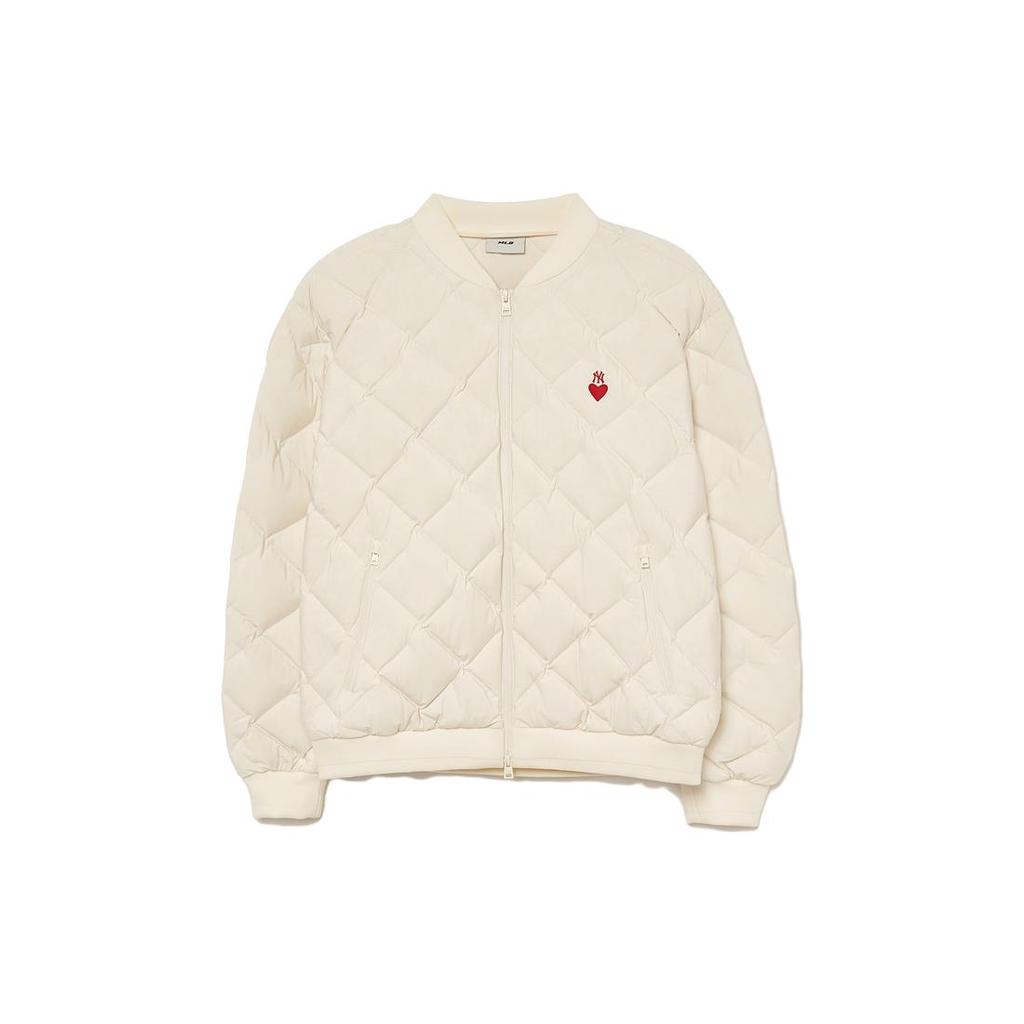 New MLB New York Yankees Down Jackets Men's Ecru 3LDJH0236-50CRD