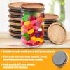 6 Pack Brown Wide Mouth Mason Jar Lids, Reusable Canning Lids With Silicone Seals, Wooden Material, Secure Fit & Seal