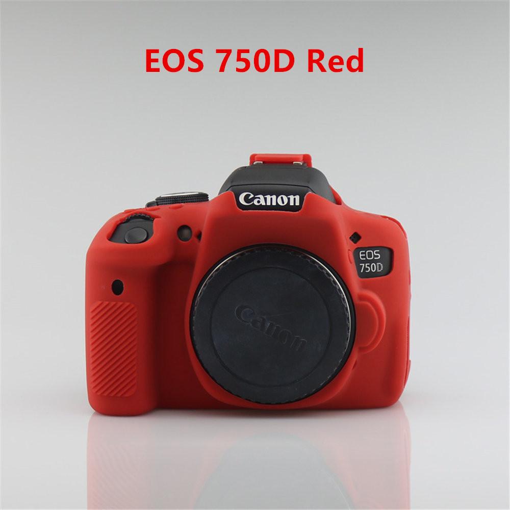 Soft Silicone Armor Camera Body Case For Canon EOS 750D 80D 800D 850D 1300D 1500D 200D 200D II Protective Skin Cover