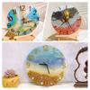 Clock Silicone Mold Clock Alarm Resin Mold Round Timer-Epoxy Casting Mold for DIY Resin Crafts Home Wall Decorations