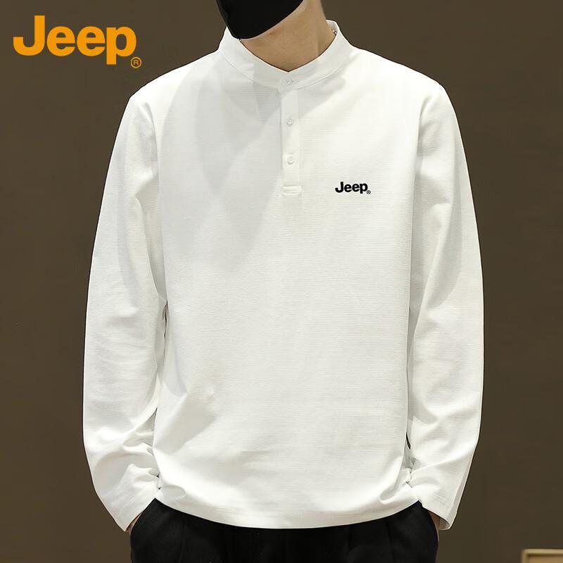 Jeep Men's Henley Collar Long-Sleeve T-Shirt