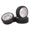 4pcs RC Tires Wheels  S Sets 12mm Hex Wheels  S Rubber Tires Width 26mm for 1Celsius10 RC Racing Car Drifting Car