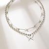 Trendy Fashionable Multi-layer Necklace With A Modern Geometric Style For Women