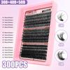 9-16mm Length False Eyelashes Natural Look Wispy Style DIY Lash Extension Kit Fluffy Clusters Volume Fans Fake Eyelash