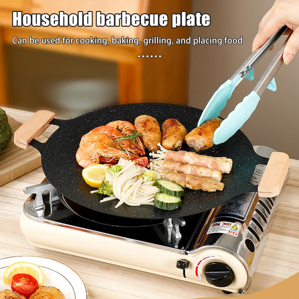 Padella Griglia BBQ Stile Coreano 28-38cm Per Piano Cottura Grande Campeggio Cottura Frittura Ghisa Piastra Multiuso Accessori Cucina