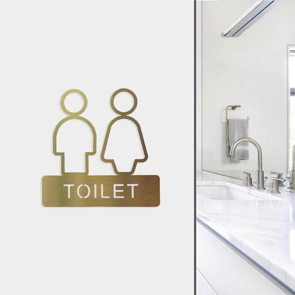 Toilet Sign Toilet Door Sign Retro Male Female Decorations Signage Bathroom Signage Plaque for Restaurants Washroom Mall Shop