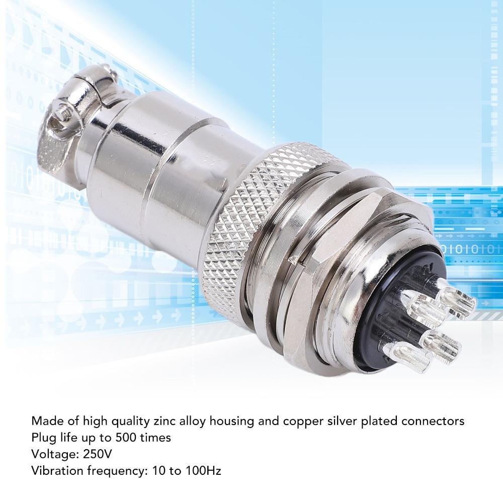 2 STÜCK 4 Pin GX20 Luftfahrtsteckverbinder Zinklegierung Gehäuse Stecker Buchse Rundadapter Audio