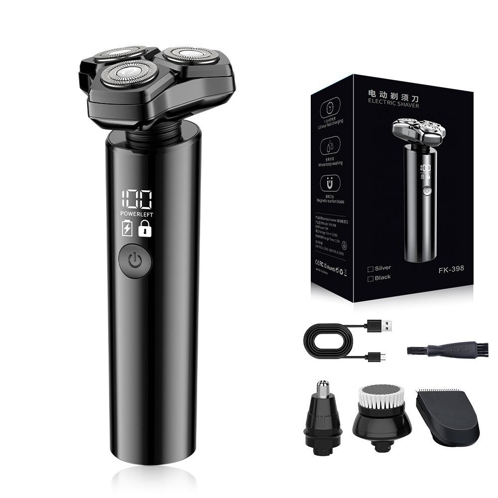 

Электробритва для мужчин, высокоскоростной двигатель 10 000 об/мин, водонепроницаемость IPX8, быстрая зарядка USB, быстрая 5-минутная зарядка и дорожная блокировка чёрный