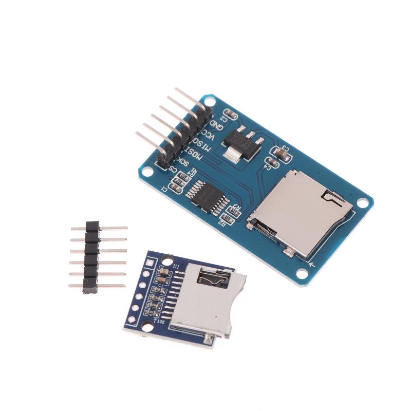 2Pcs Card Mini Tf Card Reader Module Spi Interfaces With Level Converter Chip 5V/3.3V For Diy Kit