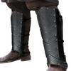 Kožené Chrániče Nohavic Brnění Středověký Vintage Rytířský Kostým Nastavitelné Boty Kryty na Boty Halloweenská Párty Cosplay Rekvizity