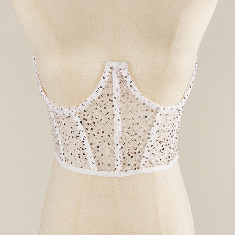 Strappy Commuter Outer Vest Beaded Waist Corset Corset Chest Steel Ring Fishbone Slimming Waistband