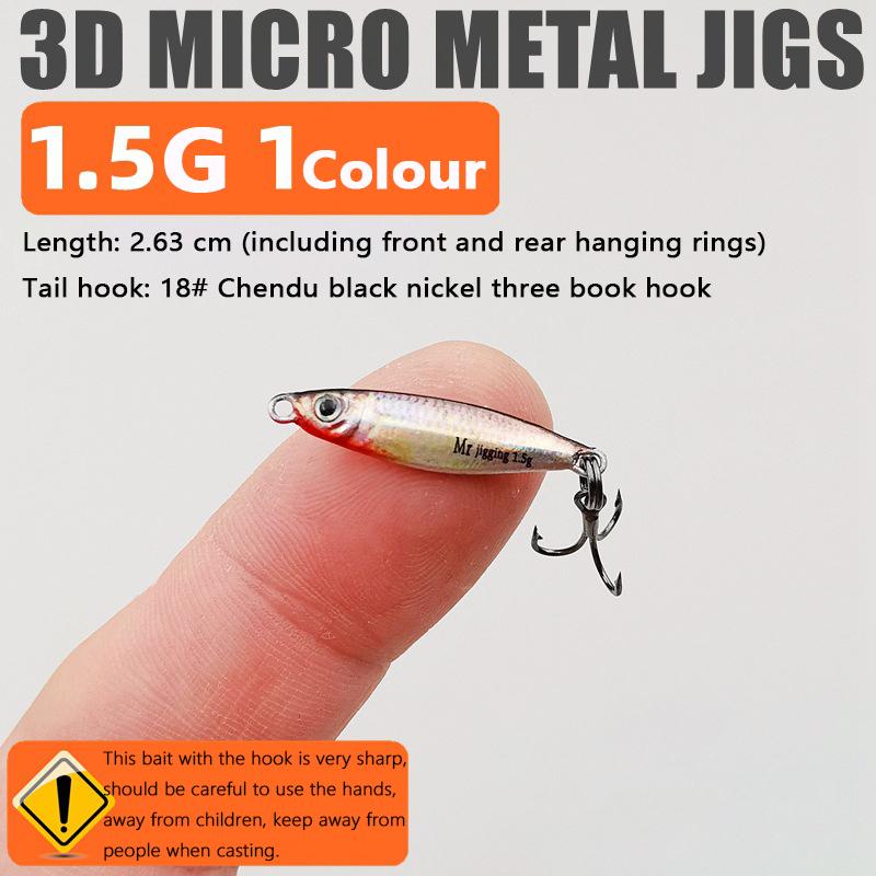1.5g 3g 5g Micro VIB Lure Mini Metal Spoon Ultra Light 3D Eyes Flash Finish for Trout Panfish Stream Fishing
