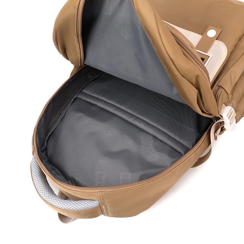 Color Block Student School Bag Women Large Capacity Backpack Ridge Protection Bag