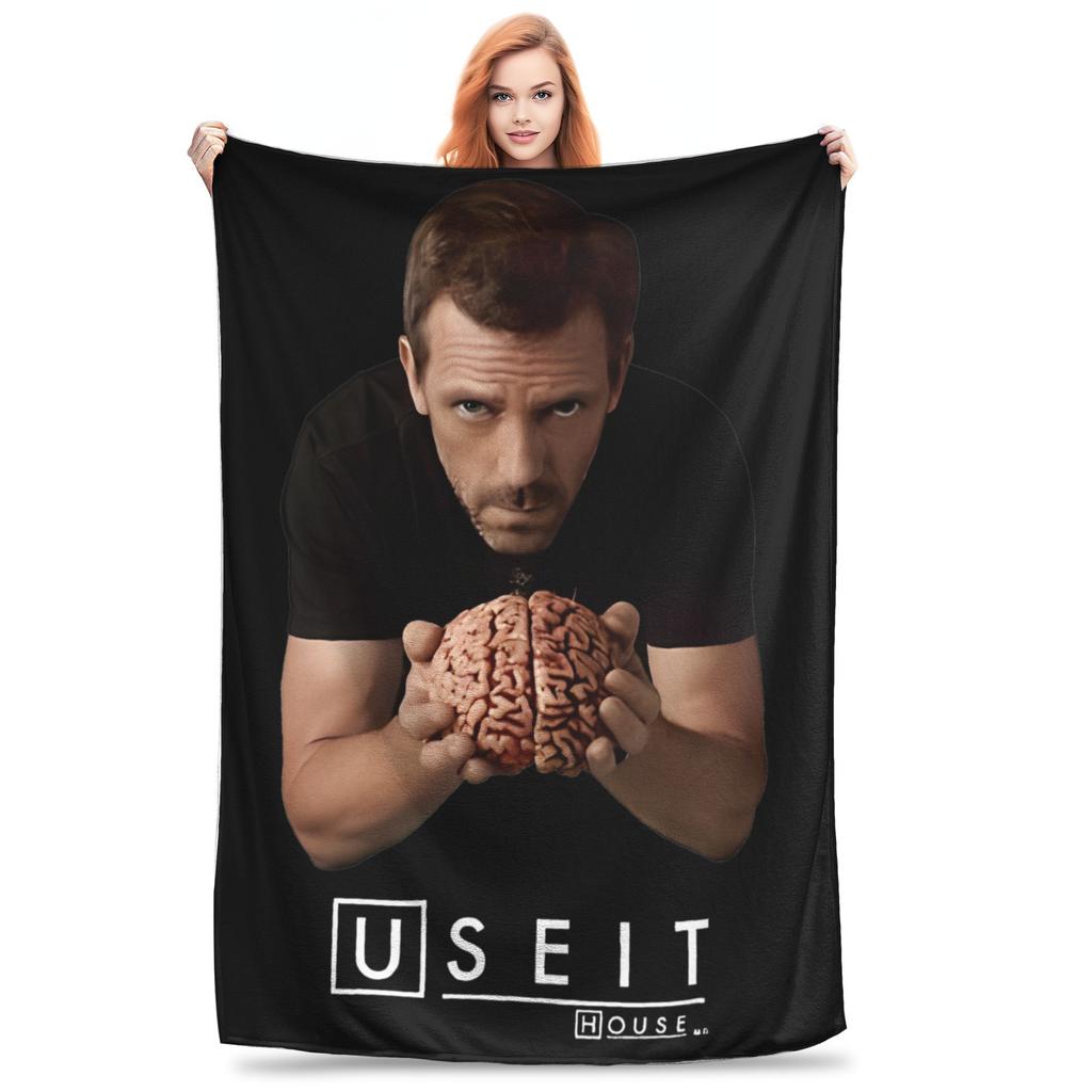 House MD TV Show Wool Blankets Awesome Throw Blankets for Home 150*125cm Quilt