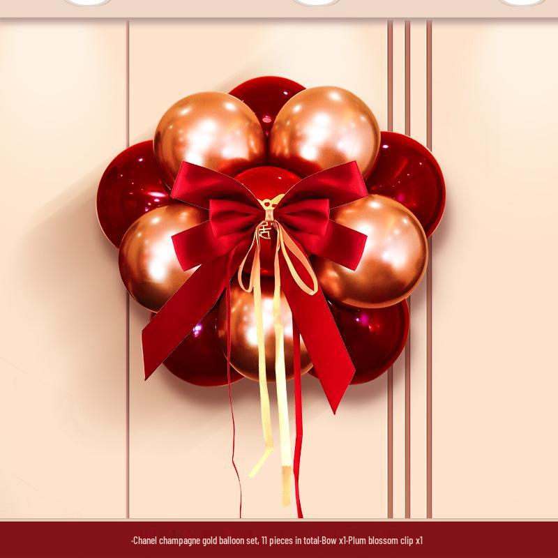 Romantic Wedding Balloon & Wall Sticker Set for Bridal Chamber and Engagement Décor