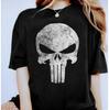 Marvel Punisher Skull Symbol Distressed Unisex Tshirt Adul100% Cotton T-shirt Mens Tees Top 100% Cotton T-shirt Mens Tees Top