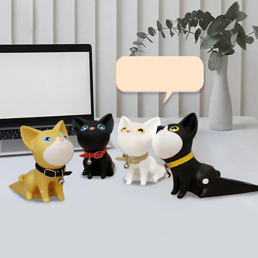 Roztomilý zarážka dveří kočka, přísavka na dveře, klika dveří bez vrtání, zarážka dveří, držák zarážky dveří pro miminka, nábytkové kování