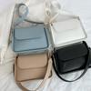 Sommer Einfarbig frauen Tasche PU Leder Klappe Schulter Tasche Mode Dame Achselhöhle Handtasche und Geldbörse Trendy Unterarm Tasche