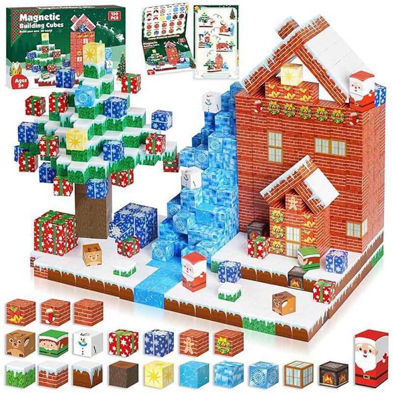 Non-Toxic Magnetic Blocks Game Mine Magnet World Toys For Children Stem Montessori Sensory Cubes Game Toys Gift
