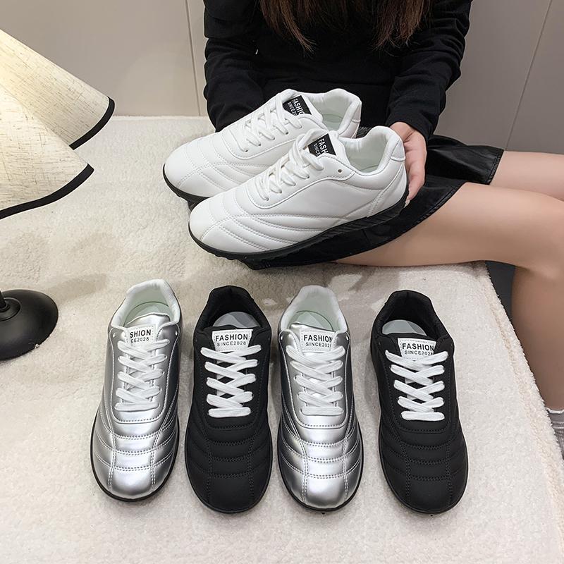 Autumn New Trend Korean Version Temperament Fashion Foreign Style lace-up Round toe Versatile Casual Comfortable flat shoes