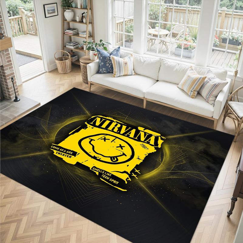 Nirvana Design Crystal Velvet Carpet Cozy Non?Slip Printed Rug For Bedroom Living Room Entrance