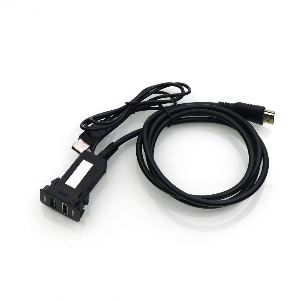 USB Input Port & HDMI Input Port Audio Parts Switch Hole Panel for Toyota Hilux VIGO and Other Vehicles