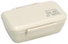 Skater Bento Single 530ml Made In Nuanced Beige Easy-to-Carry Box, Tier, Capacity, Dome-Shaped Lid, Antibacterial, See-Through, Japan, (PFTY5AG)