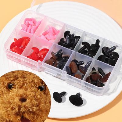 Making Plush Puppet Flocking Triangular Safety Nose Toys Accessories with Soft Washer Doll Noses