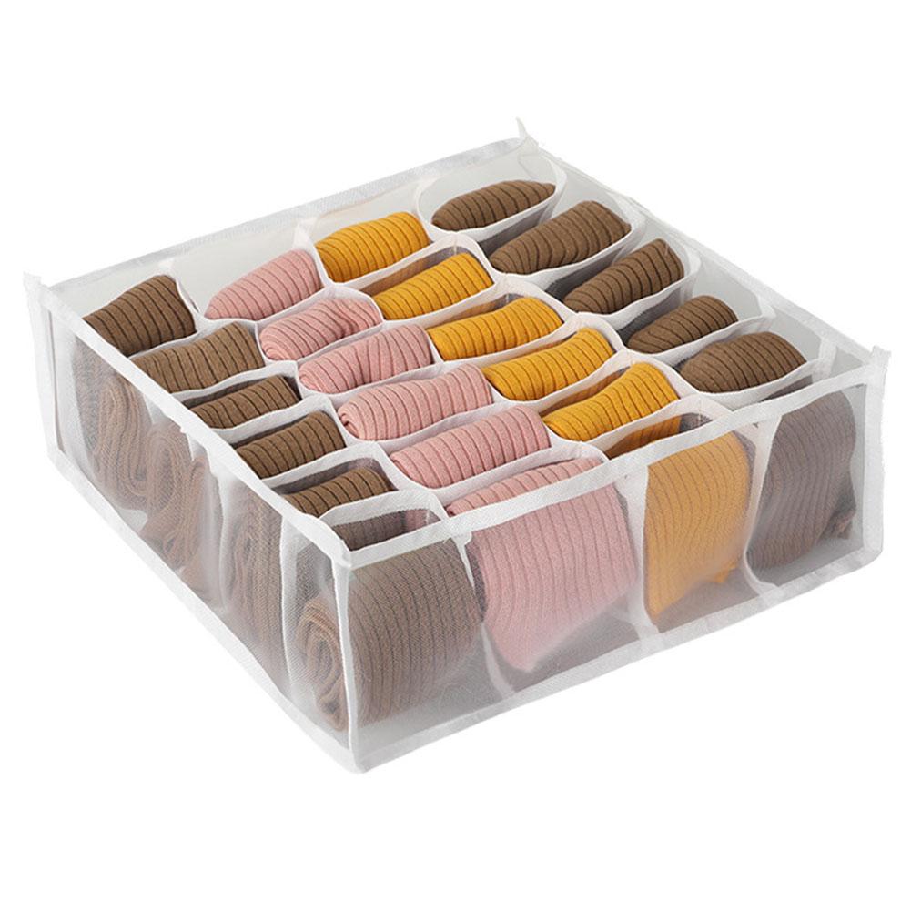 Fits Perfectly Into Drawer Socks Underwear Organizer Organizer Bag Versatile Use Transparent Lid 24-grid Design Compact Size