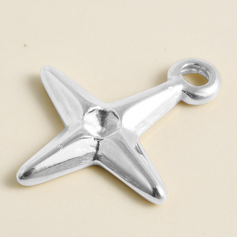 5pcs Kawaii Charm Flower Star Crab Stainless Steel Pendants For Jewelry Making Supplies Assorted Mini Charms In Bulk DIY Finding
