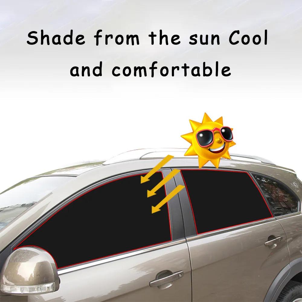 2 PCS / Set New Universal Car Sunshade Window 10 Magnetic Suction Heat Insulation Cloth Cover Car Side Sunshade Accessories