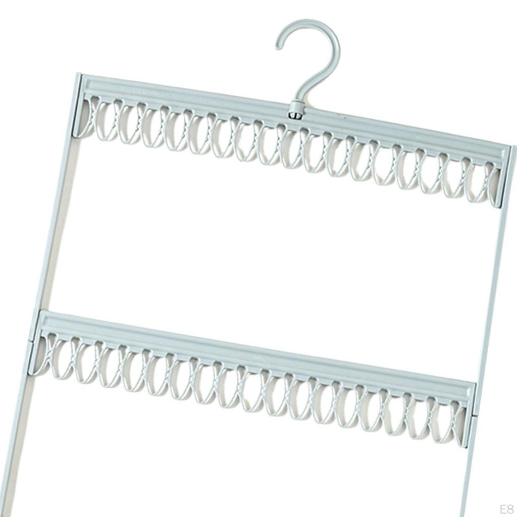 Clothes Drying Hanger with Clips ,Underwear Hanger, Windproof Laundry Rack, Sock Rack