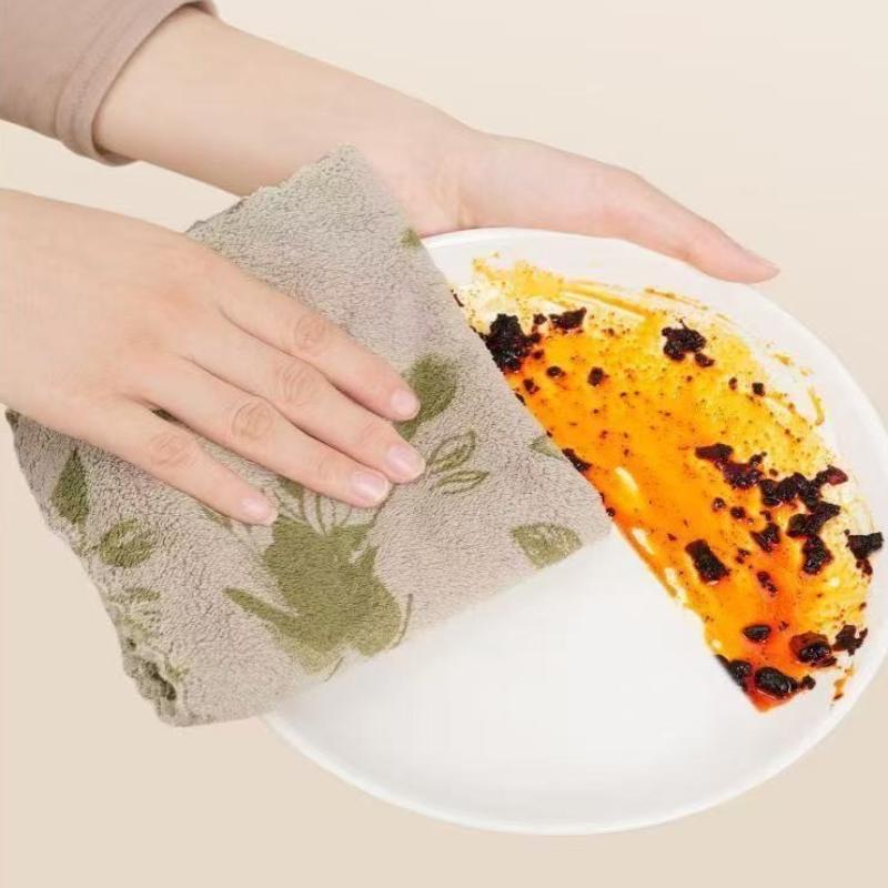 10Pcs Dishcloth Kitchen Dish Cloths,Non-Stick Oil Highly Absorbent,Fast Drying Reusable Kitchen Towels For Cleaning Cloth