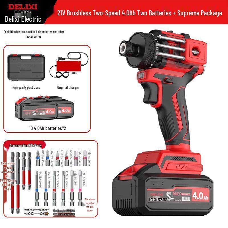 Delixi Rechargeable Brushless Electric Screwdriver & Drill Combo