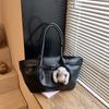 Autumn/Winter New High Quality Single Shoulder Bag Large Capacity Commuting Handbag Fashionable Versatile Tote Bag PU Leather
