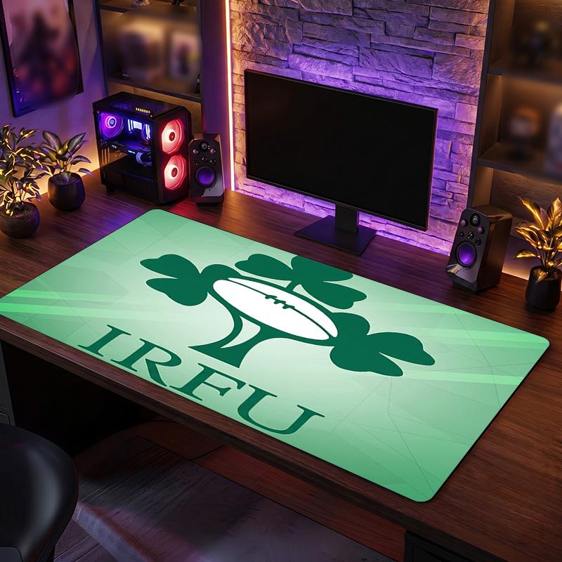 Ireland Rugby Pattern Mousepad Anti?Slip Rubber Desk Pad For Gaming Working Desktop Decoration