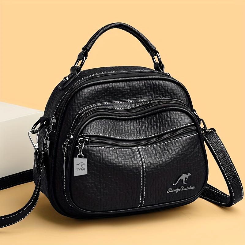 Women s mini backpack, high-quality PU crossbody bag, multifunctional shoulder bag чёрный