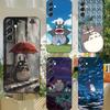 Cartoon T-Totoro-ES Phone Case For Samsung S25,S24,S21,S22,S23,S30,Ultra,S20,Plus,Fe,Lite,Note,10,9,5G Black Cover