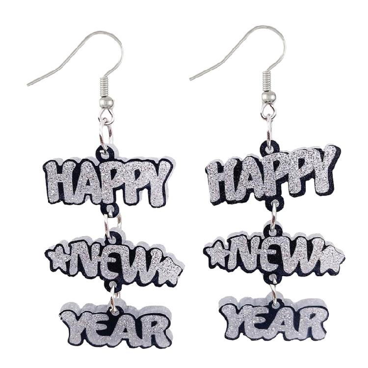 Happy New Year Pendant Ear Rings Elegant Chinese Ear Ornament for Women Girls