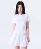Kisyoleu Shirred Mini Skirt_White