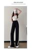 Women's Spring/Summer Plus Size Slimming Wide-Leg Straight Pants - Trendy High-Street Loose Casual Floor-Length Design